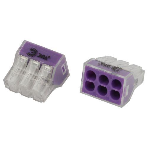 Клемма быстрозажимная 773-606 6-проводная 0.75-4.0кв.мм прозр. NO-225-365 (уп.30шт) Эра Б0067914