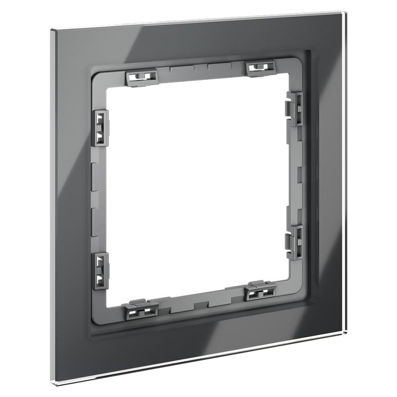 Рамка 1-м S70 стеклян. графит Voltum VLS110107
