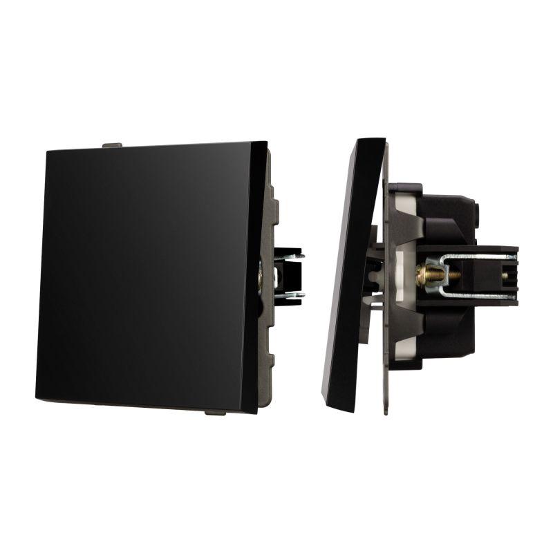 Механизм выключателя одноклавишный непроходной SWT-TENDO-MK01-PL-BK 230В 10А Arlight 054035