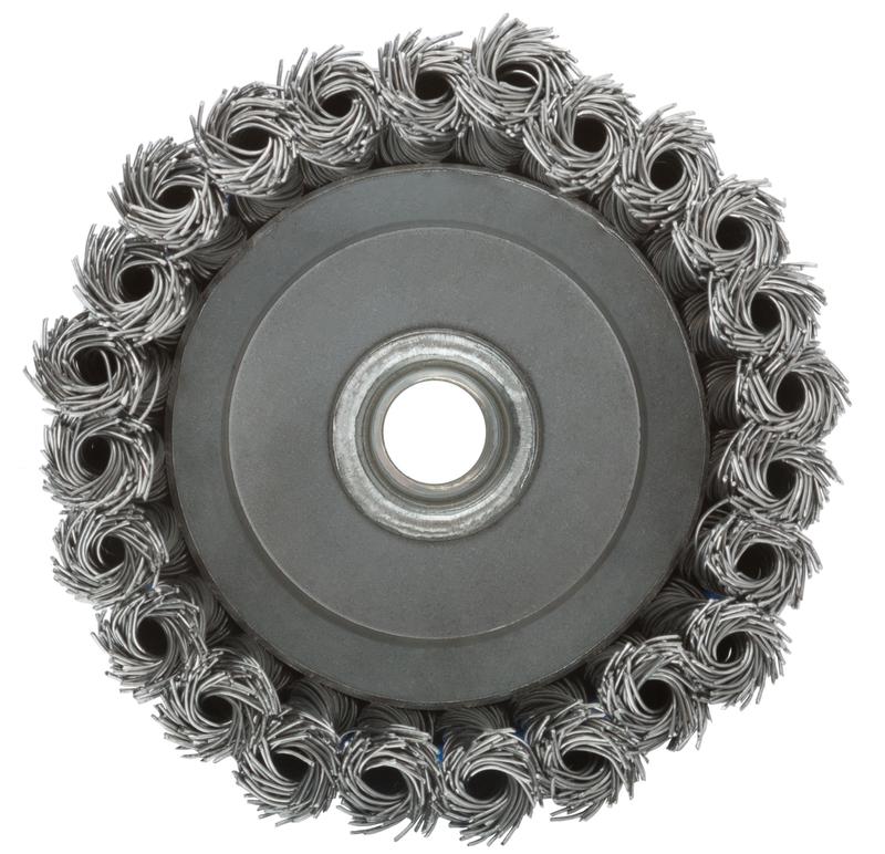 Корщетка тип "чашка" гайка М14 стальная витая проволока 100мм MOS 38953М