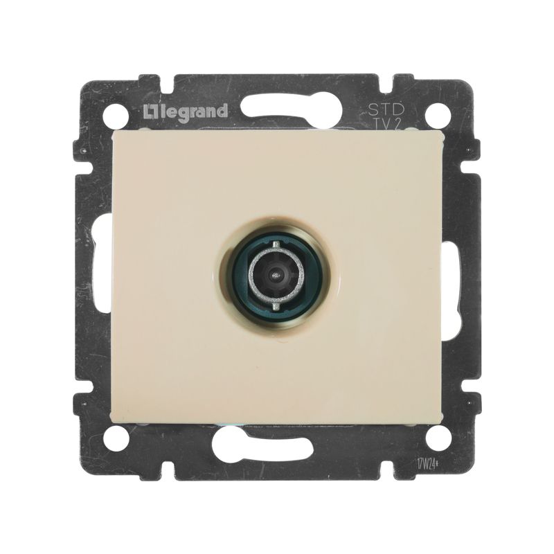 Розетка телевизионная оконечная TV СП Valena 10дБ 2400МГц механизм сл. кость IEK 774330