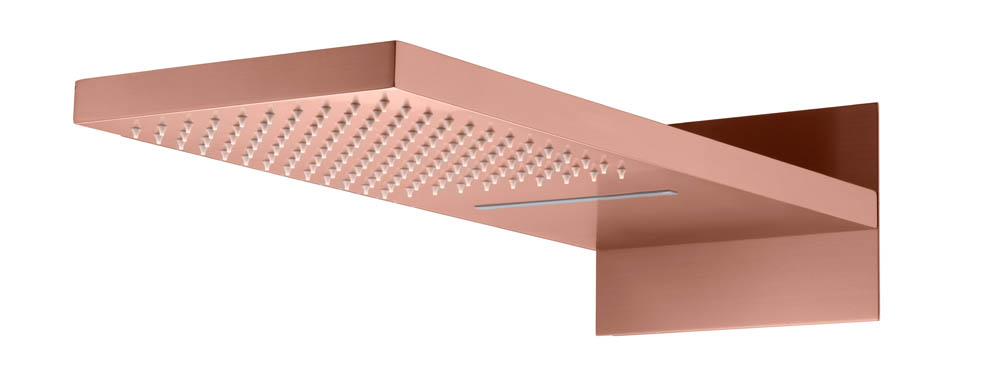 Лейка верхняя FUSION Copper Brushed с каскадом