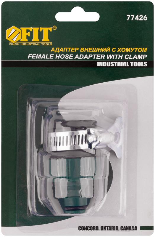 Адаптер внешний пластиковый с хомутом FIT 77426