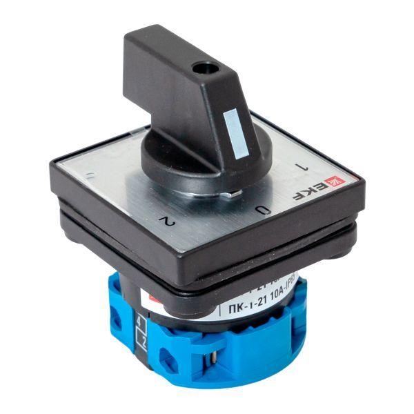 Переключатель кулачковый ПК-1-21 1п 10А "1-0-2" IP65 EKF pk-1-21-10-65