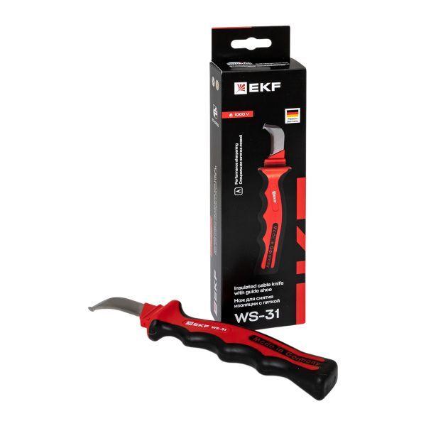 Нож для снятия изоляции с пяткой 1000В WS-31 Professional EKF ws-31