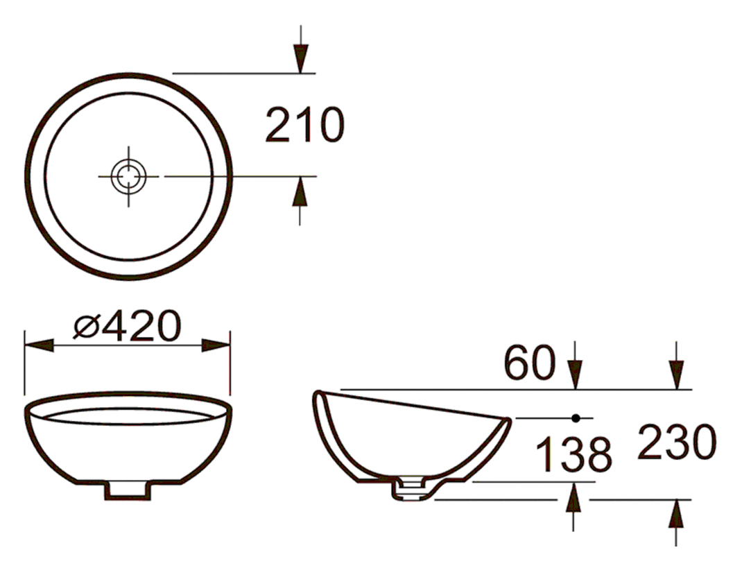 Раковина Roca Bol 327876000 накладная