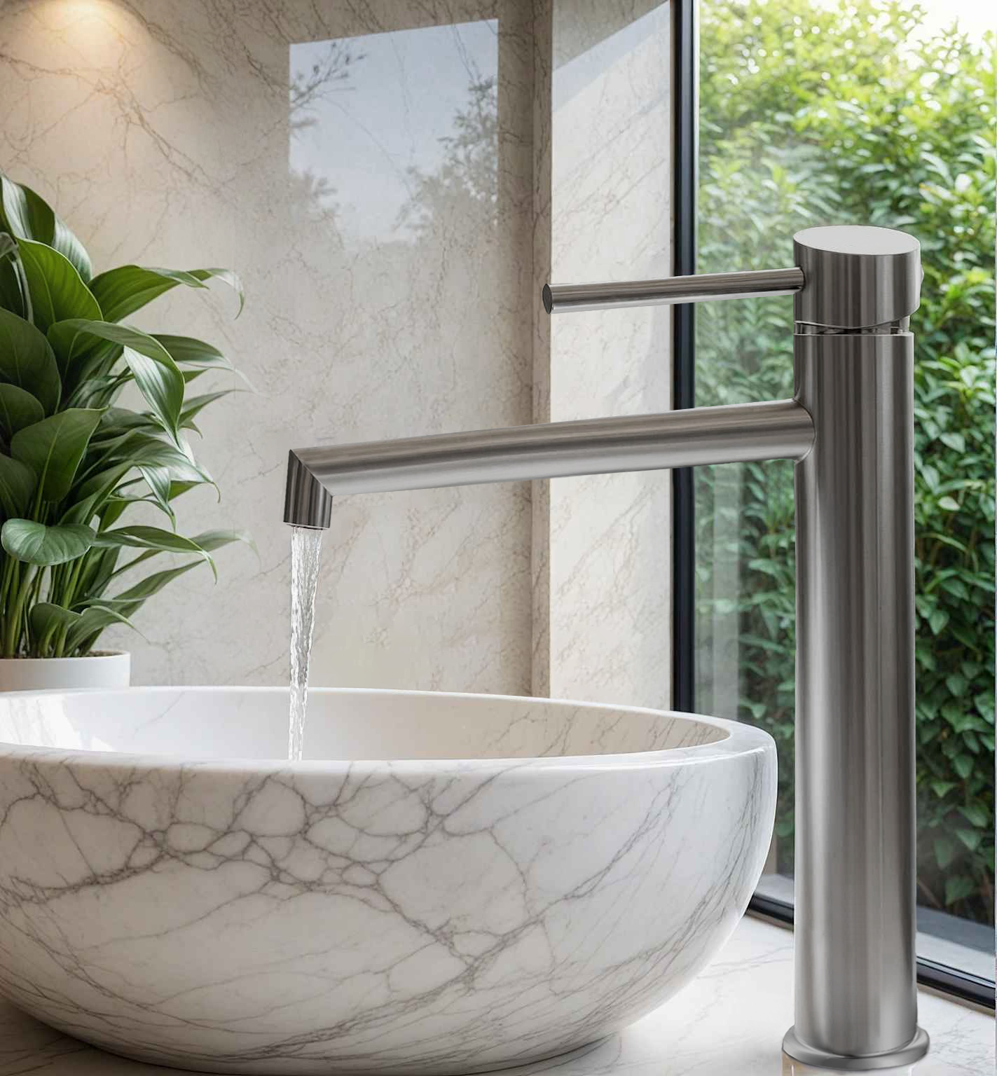 Смеситель STELLA BN из нержавеющей стали BOCH MANN для раковины, цвет матовый никель BM10437