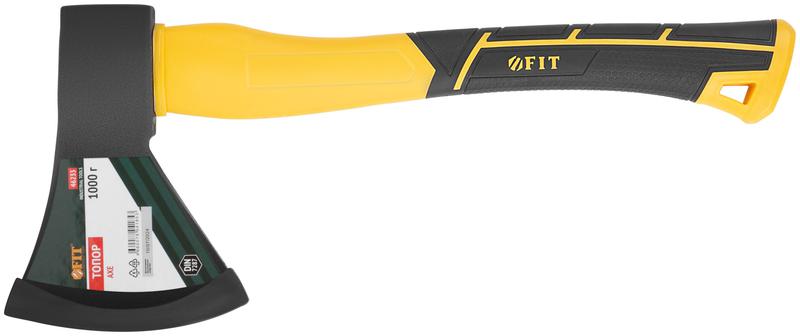 Топор 1000г усилен. фибергласовая ручка; кованая усилен. сталь FIT 46233