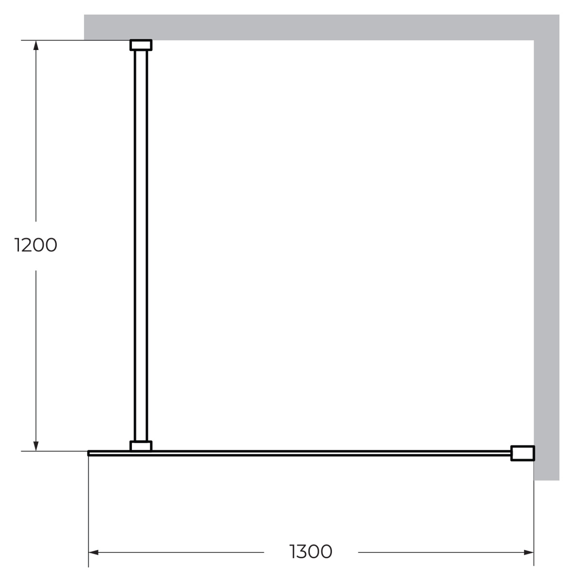 Душевая перегородка CEZARES LIBERTA-L-1-130-120-C-Cr