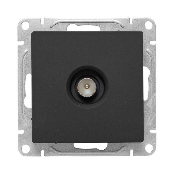 Розетка телевизионная TV 1-м СП Эпика механизм черн. EKF UP1-SOB-TV-1