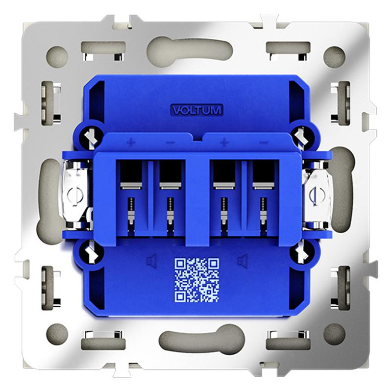 Розетка акустическая 4-м СП S70 механизм сталь Voltum VLS060305