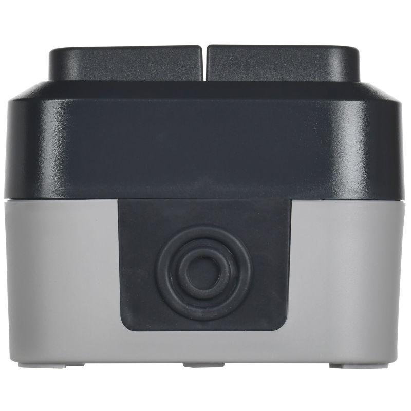 Выключатель проходной 2-кл. ОП TORS TS125 10А IP55 графит IEK TS-V22-0-10-55-K53