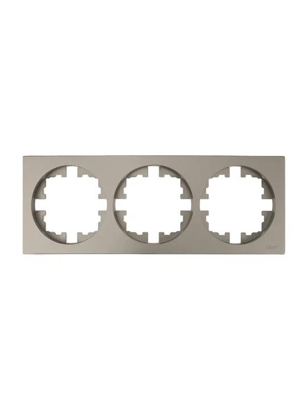 Рамка 3-м OSEN горизонт. квадрат титан LEZARD 743-3700-148