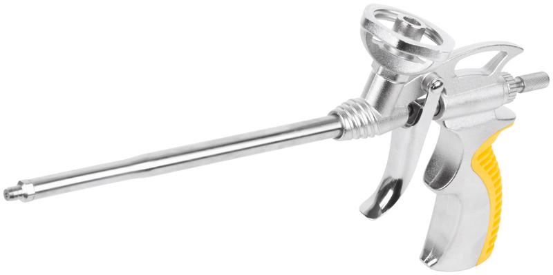 Пистолет для монтажной пены цельнометаллический прорезиненная ручка FIT 14284