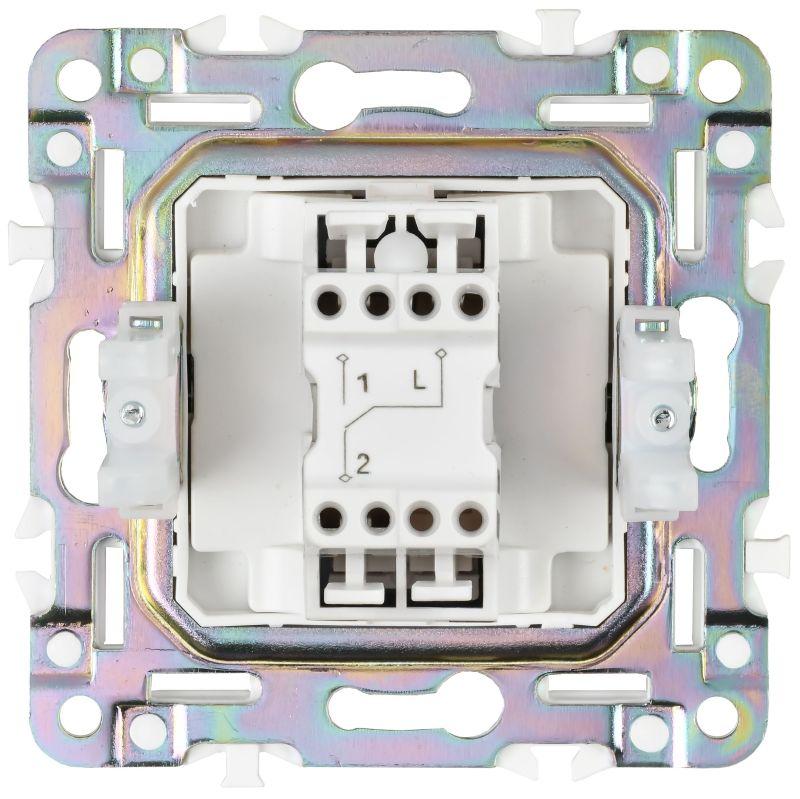 Выключатель проходной 1-кл. SKANDY 10А SK-V02N никель IEK SK-V12-0-10-K50