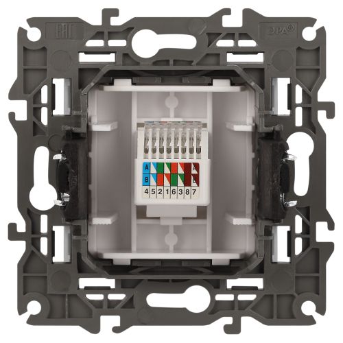 Розетка компьютерная Elegance 14-3107-01М RJ45 матов. бел. Эра Б0065763