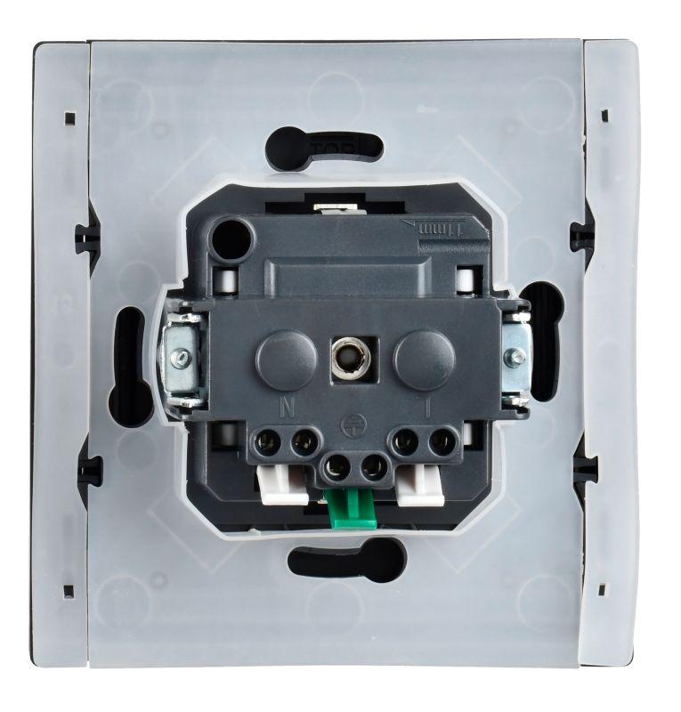 Розетка СП FORTE&PIANO16А IP44 FP519 с заземл. защ. шторки с крышкой безвинт. крепл. сталь IEK FP-R16-16-1-44-K46