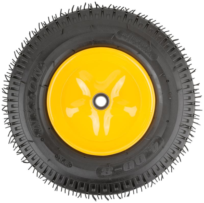 Колесо запасное 8 слойная шина 390х90х220мм для тачки 77557 (4.80дюйм/4.00дюйм-8дюйм) (посадка ширина 90мм диаметр 20мм ) FIT 77572