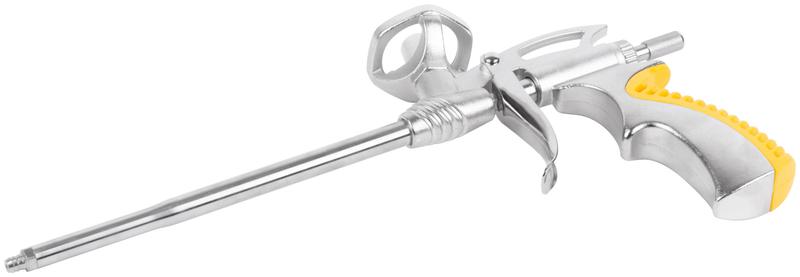 Пистолет для монтажной пены цельнометаллический прорезиненная ручка FIT 14284