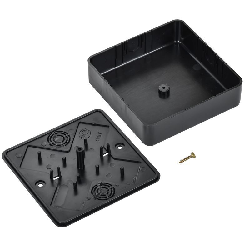 Коробка распаячная ОП 100х100х29 черн. IEK UKO10-100-100-029-K02-E