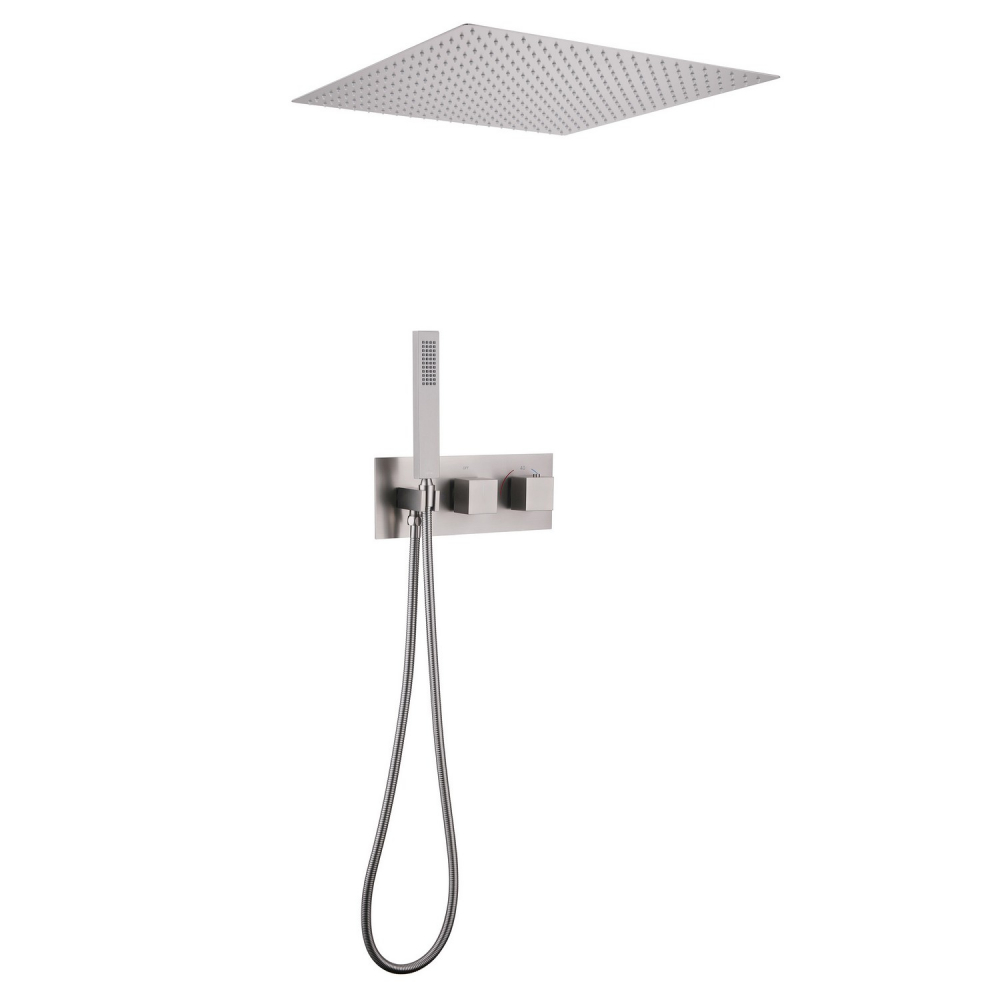 Душевая система ABBER Daheim AF8255SP скрытого монтажа без излива, термостат, сатин