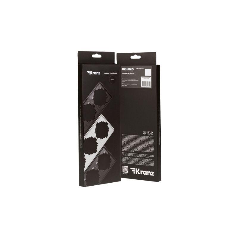 Рамка 3-м ROUND MIELE оникс Kranz KR-78-0753-3