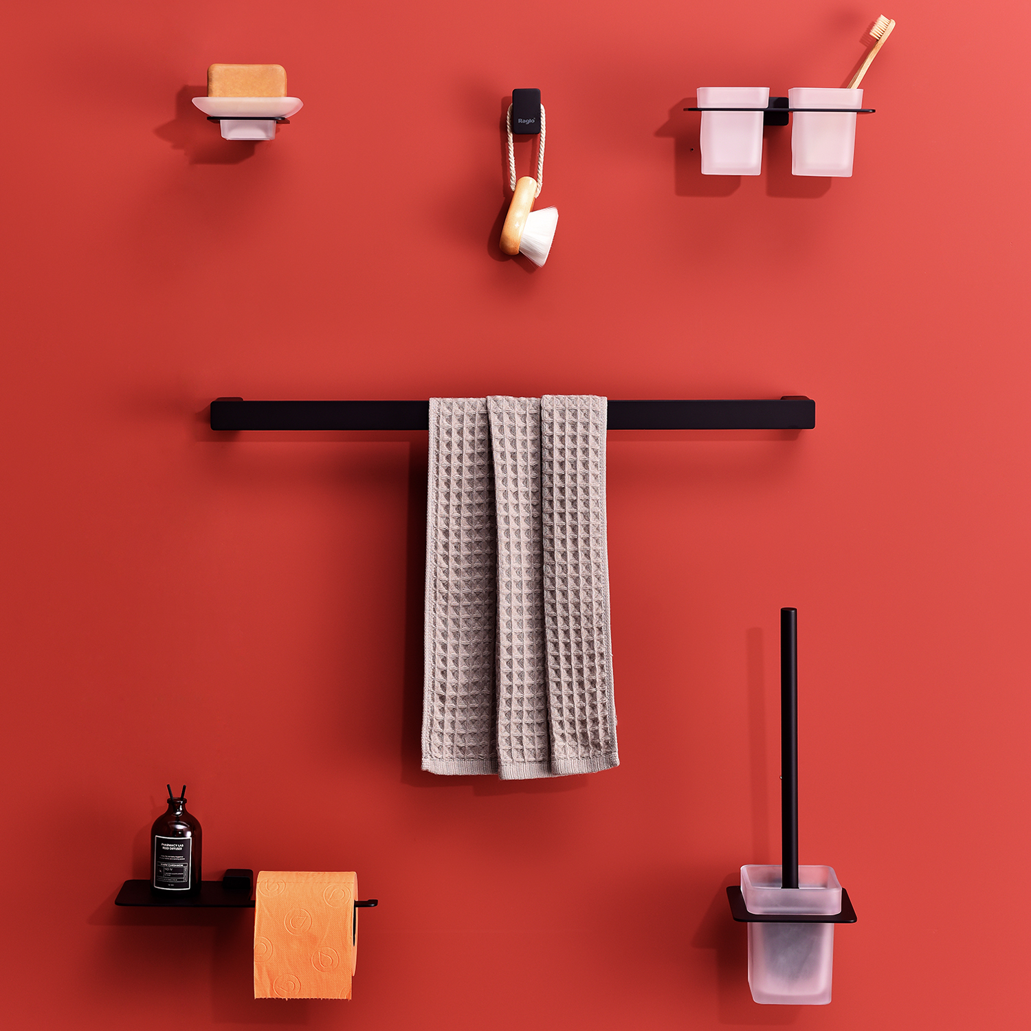 Держатель для туалетной бумаги Raglo R301.03.06, черный