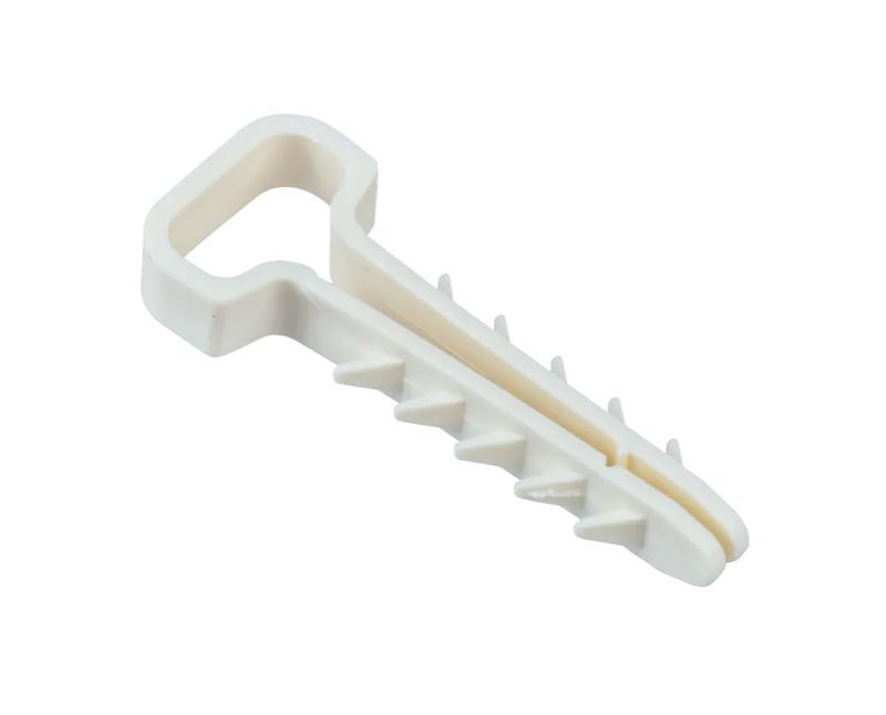 Дюбель-хомут PCD-F 06х12-45-100WH для плоского кабеля PA6.6 (уп.100шт) Jazzway 5054943