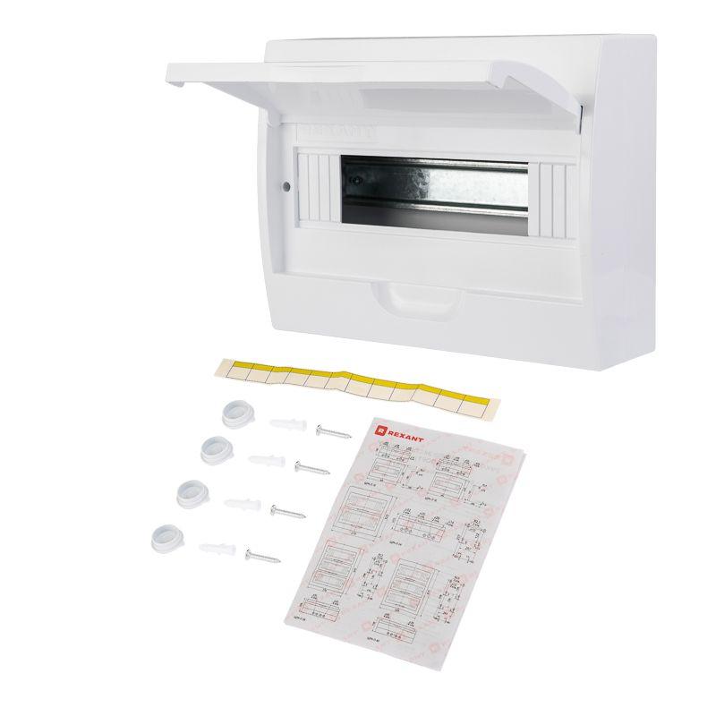 Бокс ЩРН-П-12 IP41 пластик. бел. (бел. дверца) Rexant 11-0313