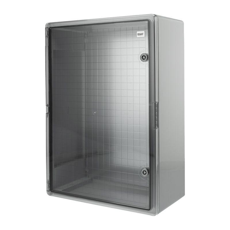 Корпус ЩМПп 700х500х250мм УХЛ1 IP65 с прозр. дверцей и монтажной панелью АБС пластик. Rexant 11-0418