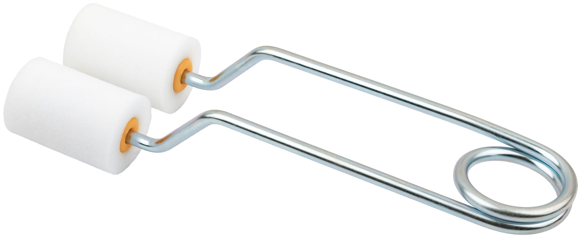 Ролик специальный для решеток, арматур, оград, ядро 35 мм, пенополиэстер высокой плотности, двойная ручка 22 см, 50 мм (2 шт.)