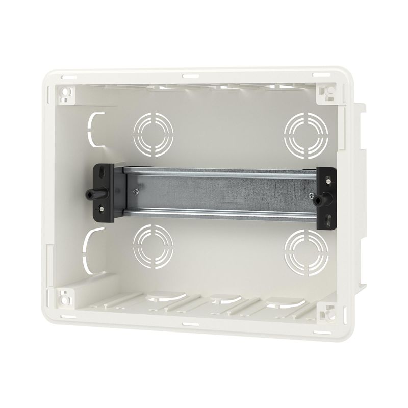 Щиток встраиваемый Фрейм (FRAME) 8мод. IP41 с тонированной дверцей с 2 шинами PEN на 6 и 8 отверст. бел. DKC F08B1WD