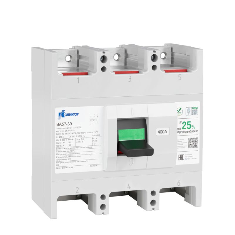 Выключатель автоматический 3п 630А 5000А ВА57-39-340010 660/380В AC Контактор L630-0025