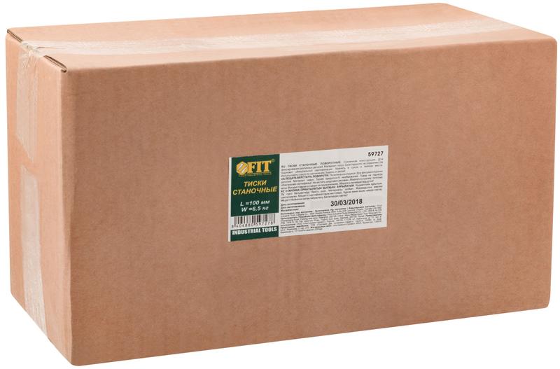 Тиски станочные поворотные усиленные 100мм 6.5кг FIT 59727