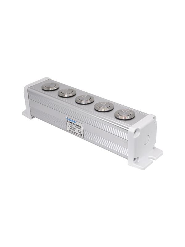 Пост управления BXM47-B5/22-65У1 5 цилиндрических кнопок 1C1NO1NC серебр. Электротехник ET249219