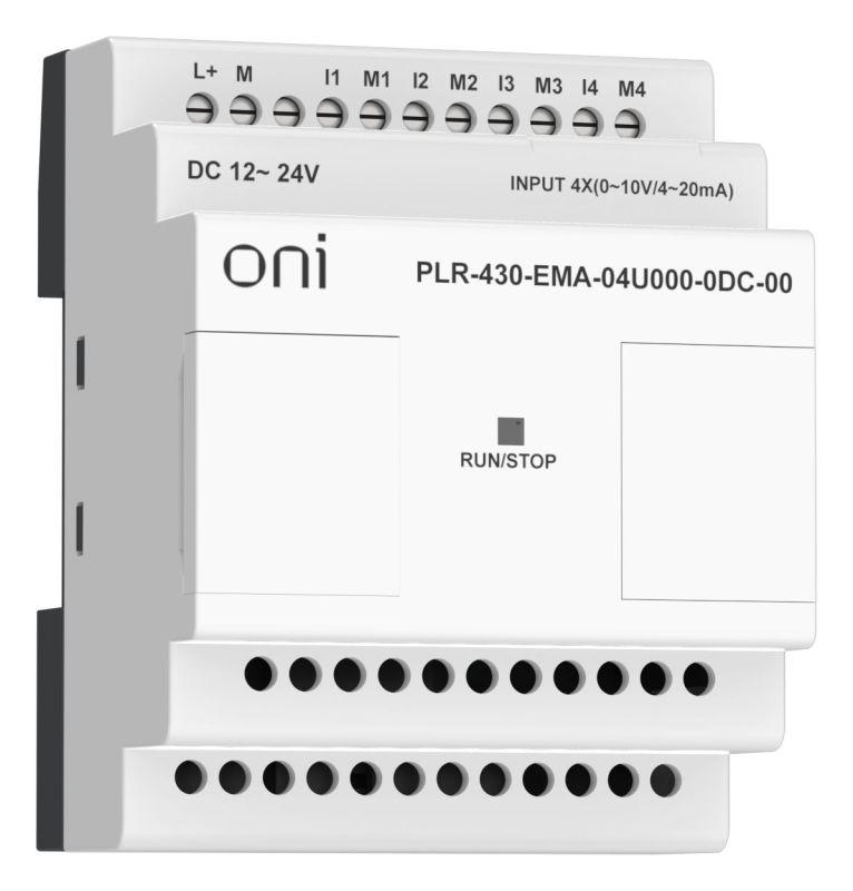 Модуль расширения входов выходов ПЛК 430 4 UI (0-20мА/0-10В) 24В DC ONI PLR-430-EMA-04U000-0DC-00