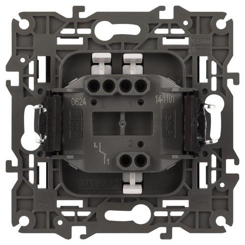 Выключатель 1-кл. СП Elegance 14-1101-05 10А IP20 250В 10AX механизм антрацит Эра Б0034212