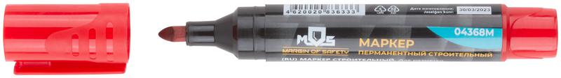 Маркер перманентный строительный красн. MOS 04368М