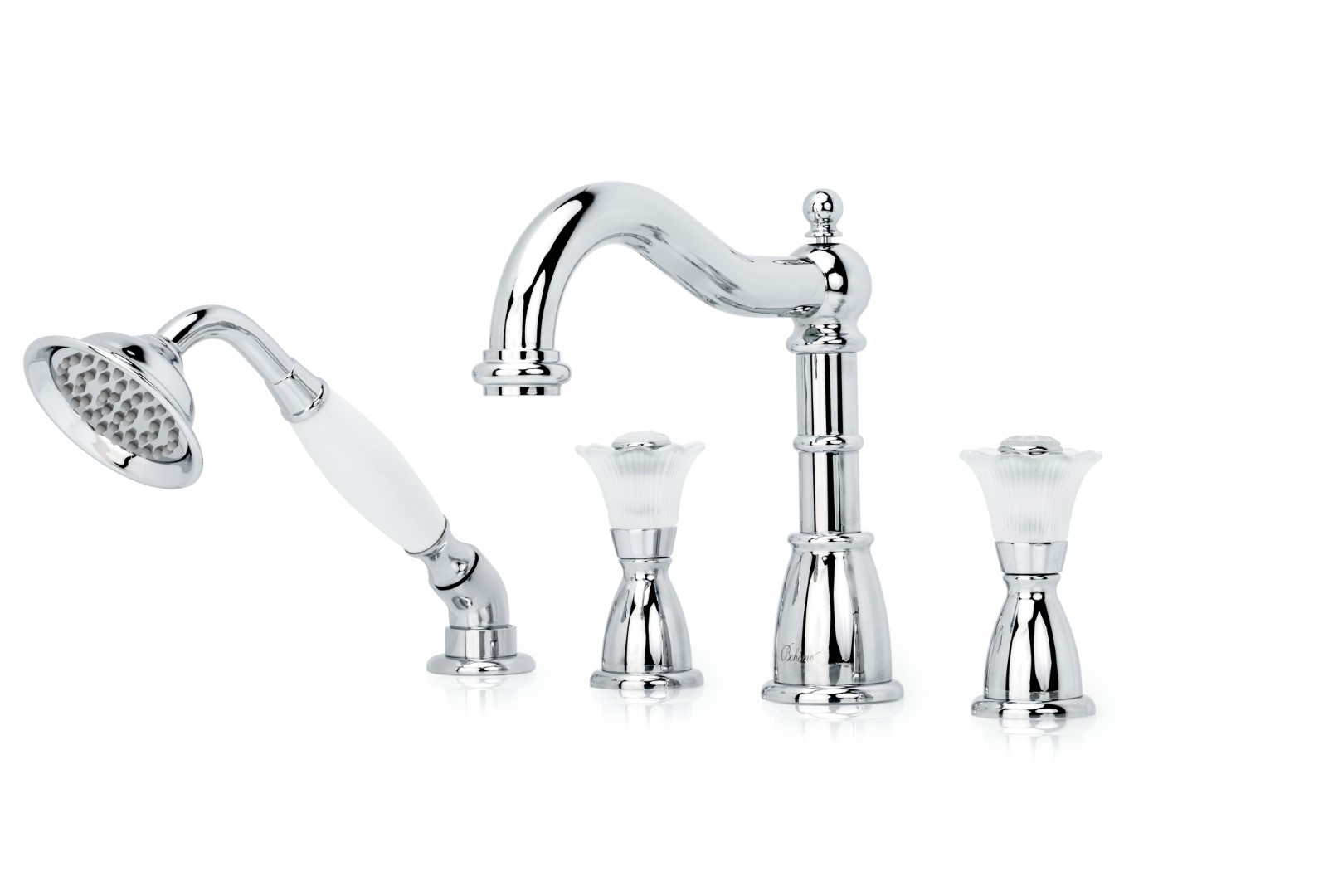 Смеситель врезной на 4 отв., Camelia хром