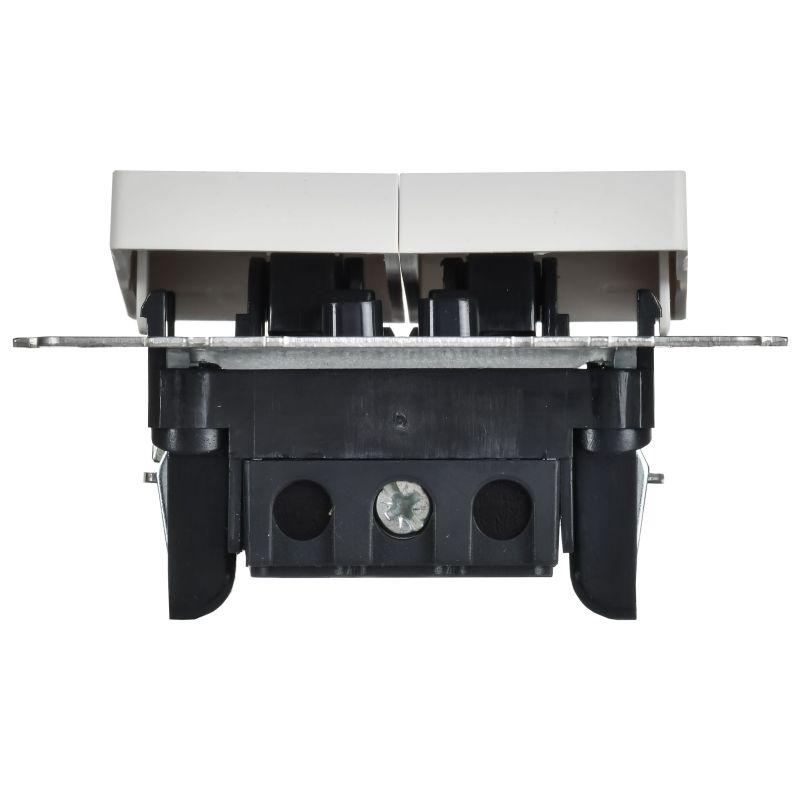 Выключатель жалюзи СП BRITE ВС10-1-5-БрАБ 10А механизм арктич. бел. IEK BR-V15-0-10-K91