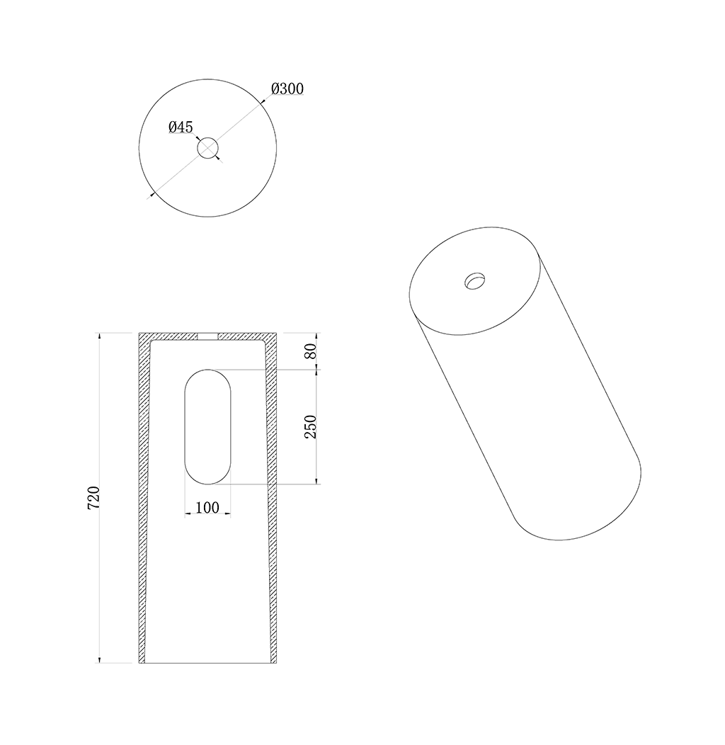 Раковина-чаша кориан прямоугольная матовая, Slim 600*400*130