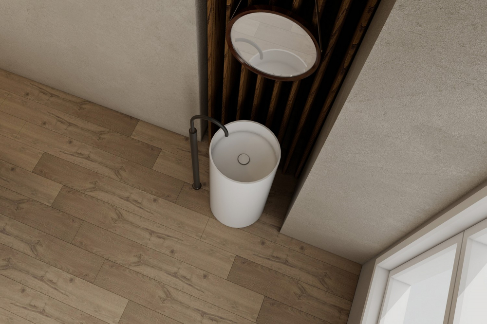 Раковина отдельностоящая ABBER Stein AS2516-H белая матовая