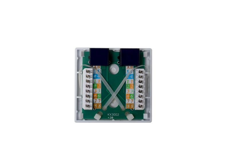 Розетка компьютерная 8P8C (RJ45) UTP кат.5E 2 порта TOKOV ELECTRIC TKE-SMB-8P8C-2P-UTP