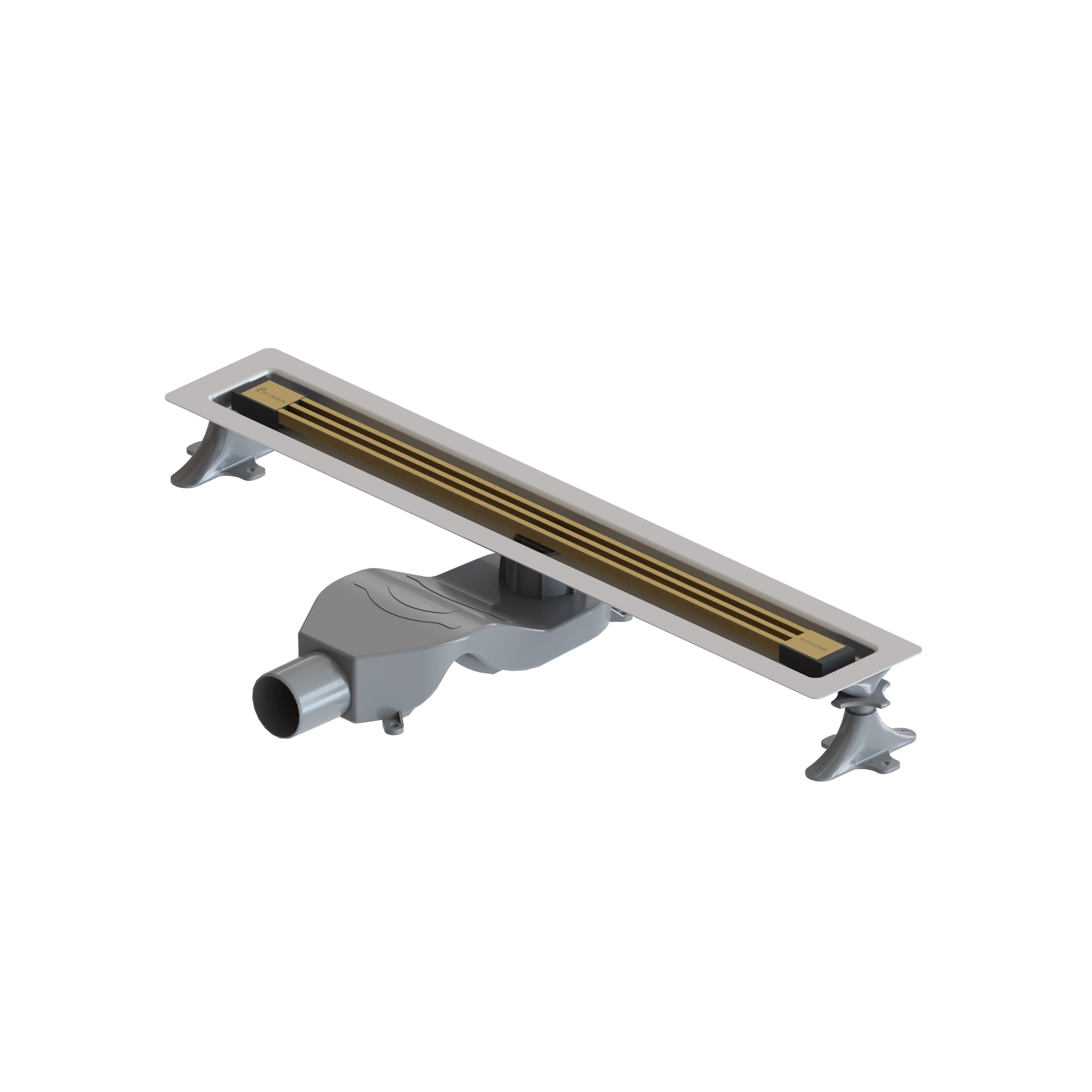 Душевой лоток B&T INFINITY 80см, нерж.сталь МАТ. ЗОЛОТО