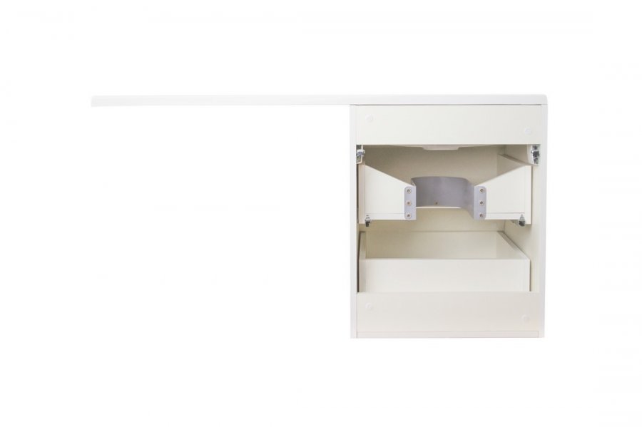 Тумба подвесная "Даллас 110", Люкс белая, PLUS, ЭМАЛЬ