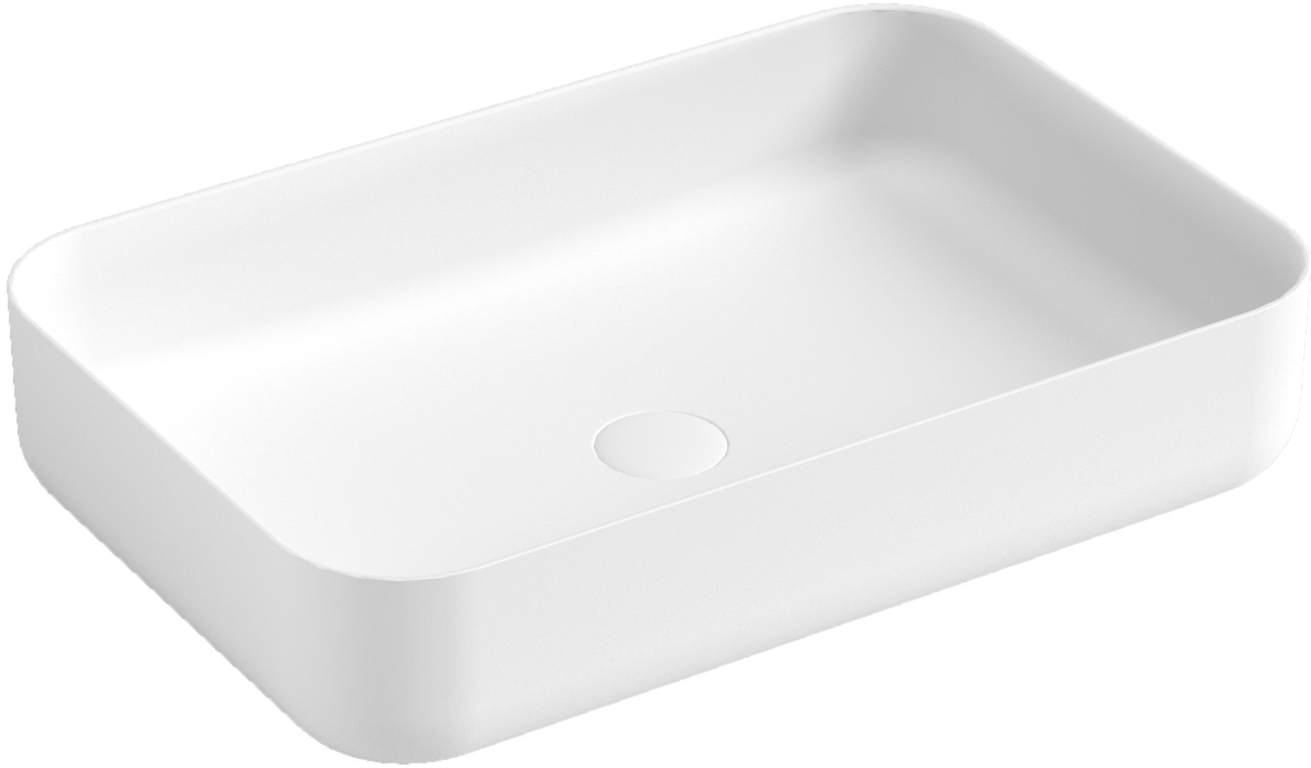 Раковина-чаша кориан прямоугольная матовая, Slim 600*400*130