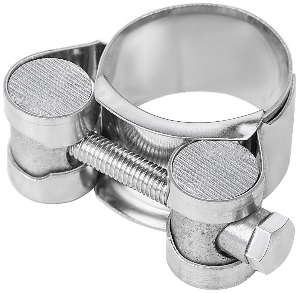 Хомут обжимной силовой шарнирный, нерж.сталь  23-25 мм