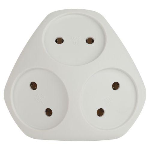 Разветвитель 3-м без заземл. 10А IP20 SPx-3-W бел. Эра Б0053481