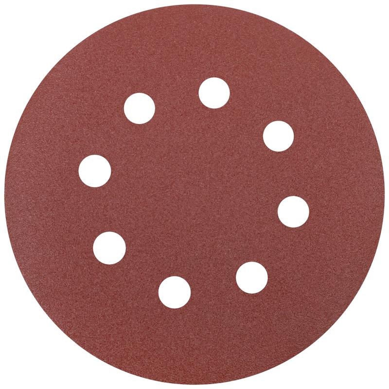 Круг шлифовальный с отверстиями (липучка) 125мм Р 150 алюм./оксидные (уп.5шт) КУРС 39787