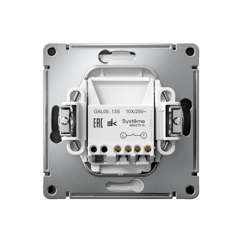 Выключатель 1-кл. ArtGallery 10AX с подсветкой быстрозажим. клем. механизм базальт SE GAL001413S